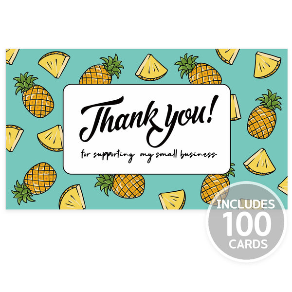 Modern 5th - Thank You for Supporting My Small Business Cards, Pineapp