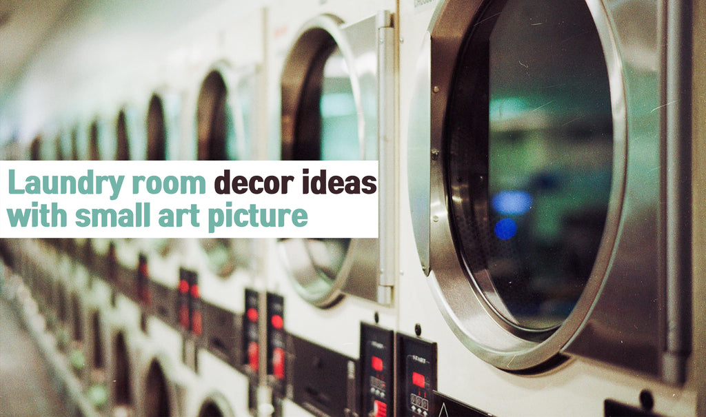 Laundry room decor ideas with small art picture