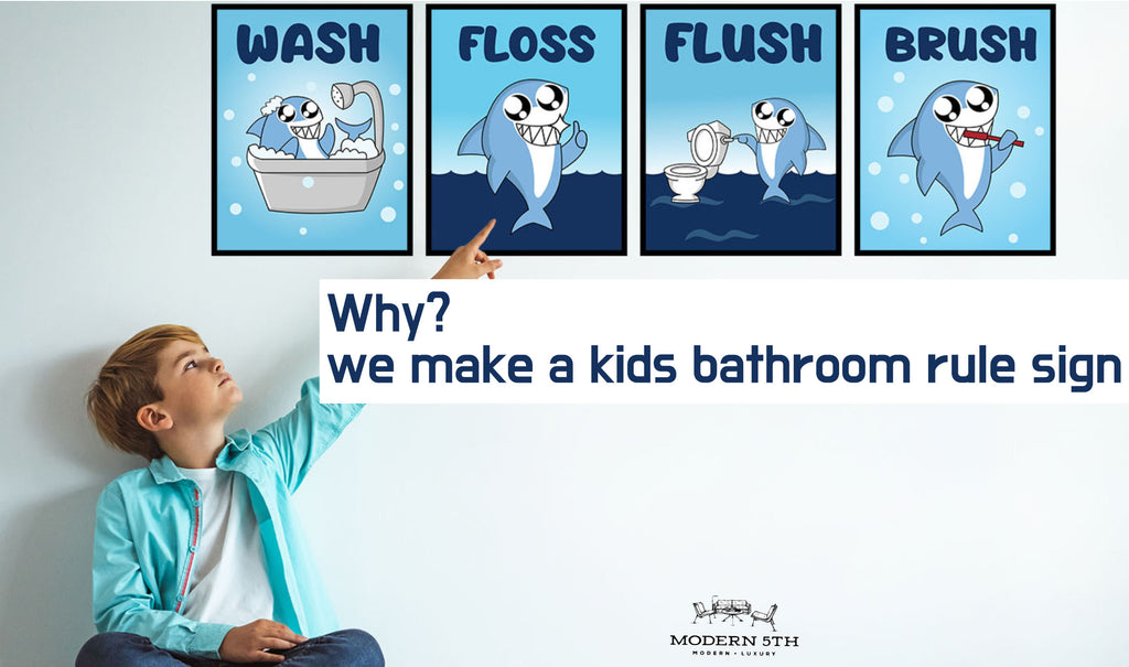 Kids bathroom signs- Why we make a kids bathroom rule signs?