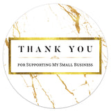 Modern 5th - Thank You for Supporting My Small Business Sticker Labels, Marble with Gold Foil (1.5